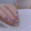 1440 Piezas de Joyería de Diamantes Planos para Uñas, Lujo Ligero, Elegantes Diamantes Azules para Uñas en Forma de Ojo de Caballo Torcido Mini Grandes y Pequeños
