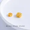 Acessórios DIY Dourado Areia Longa Duração Fosco Contas Cilindricas Vazadas Contas Espaçadoras Esculpidas Trevo de Quatro Folhas Contas Espaçadoras Flor Pingente com Contas