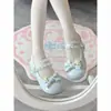 Zapatos de tacón bajo con lazo lindo de moda, punta redonda, estilo Lolita, diario, estudiantil, Mary Janes, nuevo lanzamiento Otoño 2025