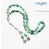 Pulsera de 33 Cuentas de Oración Tasbih, Pulsera de Cuentas de Oración para Festival, Pulsera de Cuentas de Oración de Oriente Medio, Cuentas de Oración de Aleación con Doble Cola