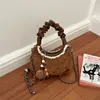 Bolsa de Mão de Bolinhas Feminina 2026 Nova Retro Nicho Bolsa para o Dia a Dia Outono Passeio Bolsa Transversal com Corrente no Ombro
