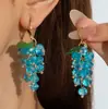 Joias Europeias e Americanas, Brincos de Uva Frutada da Moda, Longos Coloridos, Brincos Frescos e Versáteis