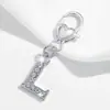 Europeu e Americano Lindo Mini Completo de Strass 26 Letras Inglesas Personalizado Cruzado Joia Chaveiro Pingente Acessórios