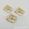 Fabricantes de fonte atacado fivela em forma de D 16mm brilhante liga de zinco ouro sapatos bolsas roupas acessórios para sapatos em forma de D