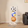 Estante para guardar pelotas, estante para guardar baloncesto escolar, estante de baloncesto interior de múltiples niveles, estante para exhibir equipo de voleibol y fútbol