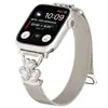 Adecuado para Apple 1-10 Generación Correa Metálica para Reloj Apple Watch Corazón Trébol Milanés Ultra