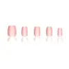 Parche para Uñas Prehecho Rosa Melocotón Esmerilado Manicura Corta Mate Ojo de Gato Tiras Codificadas Uñas Portátiles Hechas a Mano 30 Piezas