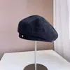 2024 Chapéu Belle Decorativo de Etiqueta Pequena Moda Feminino Outono e Inverno Versátil Casual Chapéu de Pintor Elegante Moderno Chapéu de Abóbora
