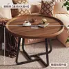Mesa de centro oval retrô usada para sala de estar de apartamento pequeno uso doméstico luxo leve sensação de alta qualidade mesa lateral de varanda quarto mesa de centro