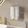 Caja de Pañuelos de Lujo Ligero Caja de Almacenamiento de Toallas para Montar en Pared para Inodoro, Baño, Cocina, Tipo Colgante sin Taladro Caja de Pañuelos