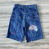 Harajuku Hip Hop Streetwear Y2K Guante de Boxeo Gráfico Jeans de Mezclilla Sueltos Shorts para Gimnasio Venta al por Mayor