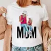 Camisetas con Estampado de Dibujos Animados para Mujer Mamá Madre Niño Niña Madre Dama