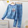 Pijamas para niñas, primavera y otoño, manga larga, para niño, finos, medianos y grandes, para niña, princesa, ropa de casa, traje de verano para niño