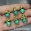 Tecnología de Incrustación de Cobre Puro Ojo de Buda Sin Fase de Pino Accesorios de Turquesa Cuentas Sueltas Cuentas Budistas DIY Accesorios de Joyería