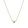 Novo sentido de design avançado 6 garra diamante titânio aço 18K colar de ouro feminino verão clavícula cadeia nicho luz acessórios de luxo não desbotam