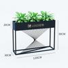 Floreira Externa Caixa de Plantio de Aço Inoxidável Canteiro Externo Grade de Proteção Quadrada para Pátio Grade de Proteção de Pátio Quadrado com Ferro Forjado Chapa Galvanizada
