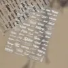 Pegatinas Finas y Flexibles para Uñas, Calcomanías de Uñas de Estilo Ins Modernas, Decoraciones de Uñas Florales de Letras Minimalistas Modernas, Uñas Postizas