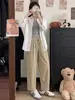 Pantalones de trabajo tipo harén estilo japonés para mujer, nueva colección de otoño, de cintura alta, versátiles, de corte holgado, pantalones zanahoria fluidos, pantalones casuales de pierna estrecha estilo abuela