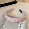 Série Rosa Suave Primavera e Verão Top Cabeça Caveira Alta Faixa de Cabeça Estilo Coreano Doce Fofo Faixa de Cabeça de Esponja de Borda Larga Acessórios de Cabelo para Meninas Versátil