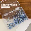 Conjunto K9 colorido de diamantes redondos pequenos com base pontiaguda, um acessório popular e moderno para nail art de diamantes, diamantes ultra brilhantes para nail art, atacado