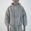 Outono/Inverno 2026 Moletom Simples e Cool Unissex de Manga Longa com Botões Simples, Design Versátil e Caimento Casual Solto
