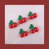 Colgante de Cereza Pequeña Resina de Durazno Alta Transparencia Exquisito con Perlas Material Hecho a Mano Joyería Linda Accesorios para DIY Hecho a Mano