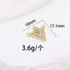 Base de Pingente DIY Hexagonal com Asa de Libélula Letra D Banhada a Ouro 14K Micro-Incrustada Zircônia Sintética
