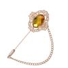 Broche de gemas de palacio retro europeo y americano para hombres y mujeres, alfiler universal de una palabra, aguja larga, accesorios para trajes y abrigos, venta directa de fábrica