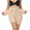 Roupa Íntima Modeladora Cruzada Nova com Botão de Dupla Pressão Cintura Alta Levanta Bumbum Controle de Barriga Respirável Fina Calcinha Modeladora