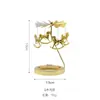 Taza de Vela Aromaterapia con Aceite Esencial de Hierro Forjado 7.5cm Linterna Giratoria Vela de Incienso sin Humo Regalo Souvenir