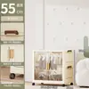 Em estoque Casa Sem Instalação Guarda-Roupa de Bebê Armário de Armazenamento para Recém-Nascidos Guarda-Roupa Dobrável para Roupas Infantis Guarda-Roupa sem Furos