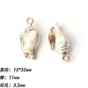 Nuevos Colgantes de Concha de Caracola Dorada Electroplateada Láser Acrílica Charms para Pulsera DIY Collar Accesorios de Joyería