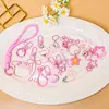Conjunto completo de componentes para chaveiro DIY para arte com miçangas, um ótimo valor e sortimento misto esteticamente agradável de pingentes para mulheres, perfeito para decorar mochilas e chaves