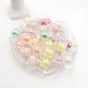 DIY pulseira de acrílico frisado Macaron cor interna doces pulseira contas soltas material buraco reto 3.0 banhado contas de plástico