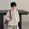 Sudadera para Niños Primavera 2026 Nuevo Estilo Camiseta de Manga Larga Infantil, Top Elegante de Cuello Redondo para Niños Mayores, Camiseta Básica para Primavera y Otoño
