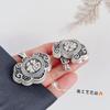 Colgante de plata con candado de seguridad S999 de larga duración, estilo vintage, para hombre y mujer.