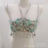 Cadena Corporal de Perlas Hecha a Mano Transfronteriza Europea y Americana Aliexpress Sujetador con Cuentas de Piedras Preciosas Top Halter para Mujer