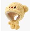 Chapéu de Pelúcia Urso Manteiga Feminino Outono e Inverno Ciclismo Proteção Térmica para Orelhas Chapéu Lei Feng Chapéu de Tricô Desenho Animado Fofo