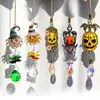 Atrapasol de Araña de Calabaza Colgante de Cristal Decoración DIY de Halloween Adorno Colgante para Exteriores Producto Transfronterizo de Amazon