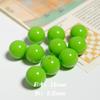 Cuentas redondas de colores de 16 mm, cadena pulida para teléfono móvil, pendientes de cuentas, pulsera DIY hecha a mano, accesorios de agujero recto, cuentas sueltas lindas