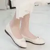 Mocasines de piel suave para mujer 2026 otoño nuevo estilo poco profundos versátiles zapatos de suela blanda para mujeres embarazadas y madres zapatos planos profesionales