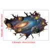 Amazon Novo 3D Autoadesivo Tear Wall Star Universo Planeta Mundo varíola Sala de estar Adesivo de Parede Decorativo