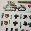 Decoraciones Inserto para Pastel de Cumpleaños Cuadrícula Temática de Minecraft de Venta Caliente Transfronteriza, Insertos para Escena de Pastel de Mesa de Postres
