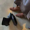 Botines Cortos de Piel de Vaca con Pajarita para Mujer, Nuevos Botines de Piel de Vaca para Otoño e Invierno, Puntera Cuadrada, Mangas Sueltas, Tacón Medio Grueso, Color Nude para Mujer