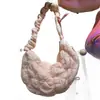 Pomelo Verano [Algodón Relleno de Plumón Personalizado] Bolso Tipo Dumpling de Gran Capacidad Versátil de Nicho Bolso Plegado Nube Bolso de Hombro para Mujer