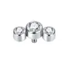 Anillo para Ombligo Roscado de Aleación de Titanio F136 con Diamante Incrustado, Cabeza de Uña con Labio de Diente Interno, Clavícula, Uña Incrustada, Uña de Diafragma para Injerto de Piel