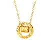 Estilo idéntico de la joyería de oro de arena vietnamita, collar de bucle único de hielo triturado, cintura delgada, colgante chapado en oro, un regalo de cumpleaños para tu novia