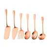 Acero inoxidable transfronterizo vajilla pública banquete pala para pizza cuchara de servicio para comida occidental Tenedor colador hotel auto-servicio piezas públicas juego