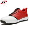 Novos Sapatos de Golfe Masculinos com Travas Fixas e Quebradas, Cadarço Rápido tipo Botão, Sola Antiderrapante, Sapatos Porosos e Respiráveis