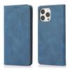 Funda de Cuero para Teléfono Móvil Iphone17Promax con Tacto de Piel Magnética Negra Pura Cuero Liso Maquinado Sencilla Tipo Libro Blanda